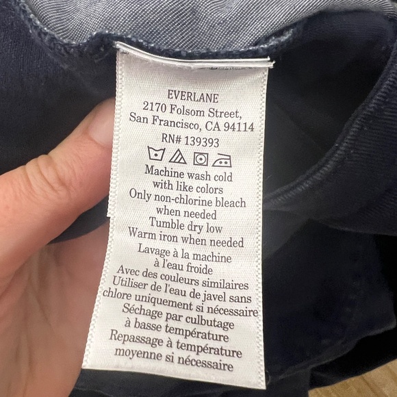 Everlane THE UTILITY BARREL PANT Navy Size 10 Cotton - Picture 12 of 12